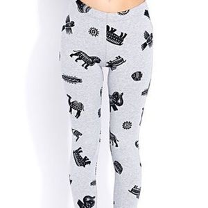 Animal Printed Leggings Size L